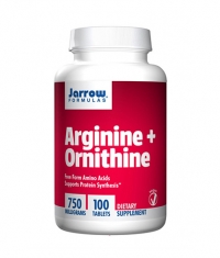 Jarrow Formulas Arginine + Ornithine / 100 Tabs.