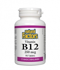 NATURAL FACTORS Vitamin B12 (Cyanocobalamin) 250mcg. / 90 Tabs.