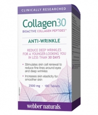 WEBBER NATURALS Collagen30 Anti-Wrinkle 2500 mg / 180Tabs.