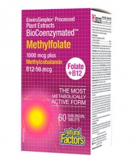 NATURAL FACTORS Methylfolate 1000 mcg + B12 / 60 Tabs