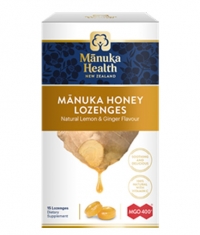 MANUKA HEALTH MGO™400+ Manuka Honey Lozenges with Ginger & Lemon