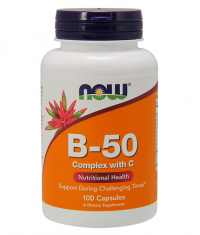 NOW Vitamin B-50 Complex with Vitamin C / 100 Caps.