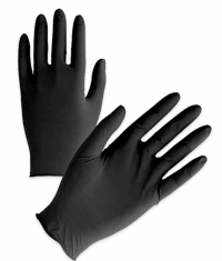 CONSUMATIVES Nitrile Gloves without Talc / Black / 100 Pieces