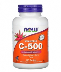 NOW Chewable C-500, Natural Cherry-Berry Flavor / 100 Tabs