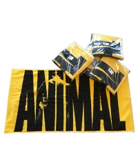 UNIVERSAL ANIMAL Gym Towel / 100 x 50 cm / Black - Yellow