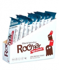 ROOBAR Organic Raw Protein Bar Chia and Spirulina Box / 10 x 60 g
