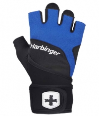 HARBINGER Men's Gloves / Training Grip 2.0 / with Wrist Wraps - Blue