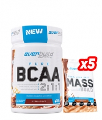 PROMO STACK BCAA 2:1:1 + 5 FREE Mass Build Gainer Sachets