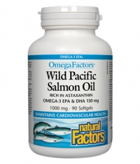 NATURAL FACTORS Wild Pacific Salmon Oil 1300mg. / 90 Softgels